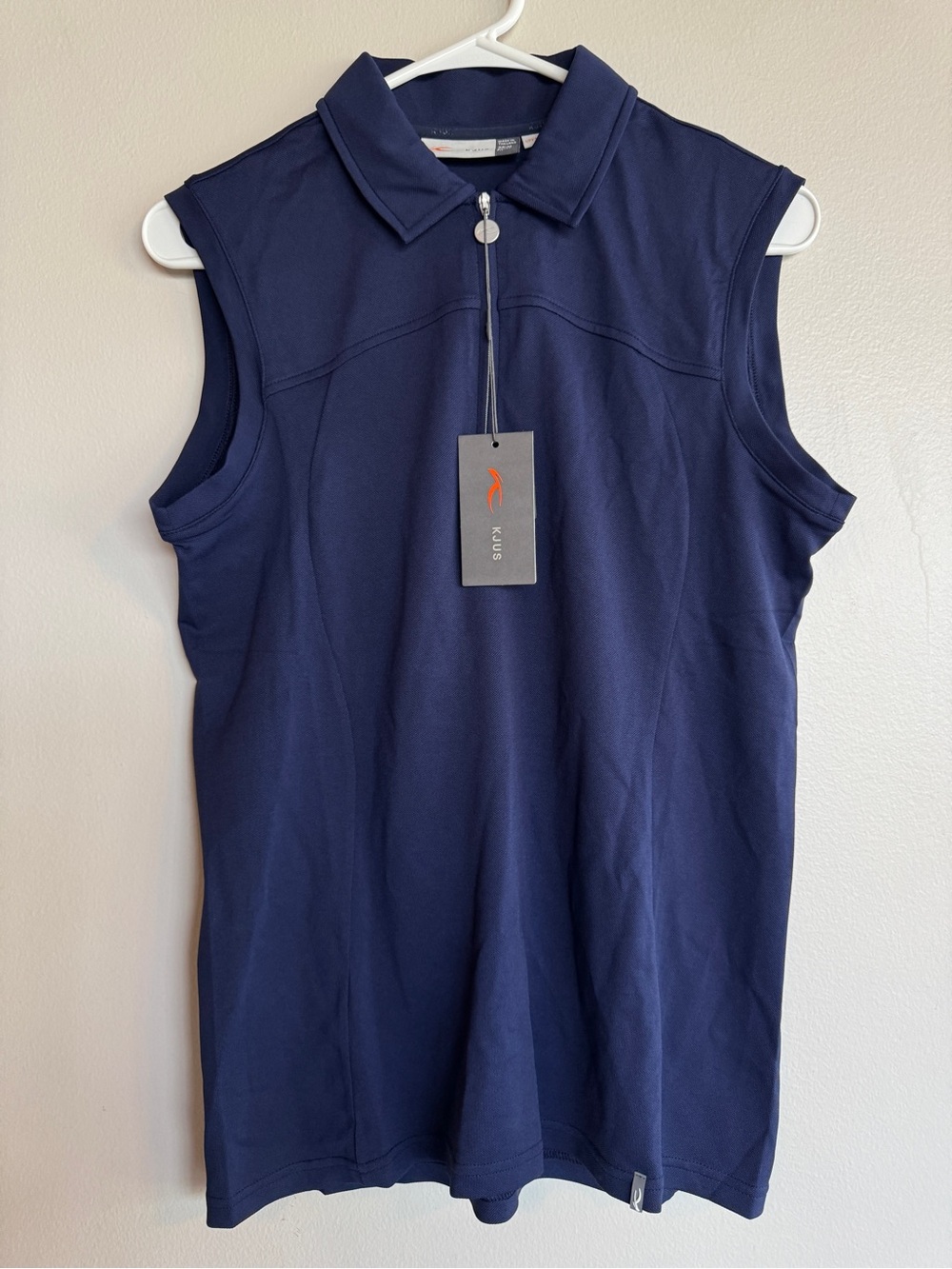 KJUS Women’s Callie Sleeveless Golf Polo Navy Blue Size 38/M NWT